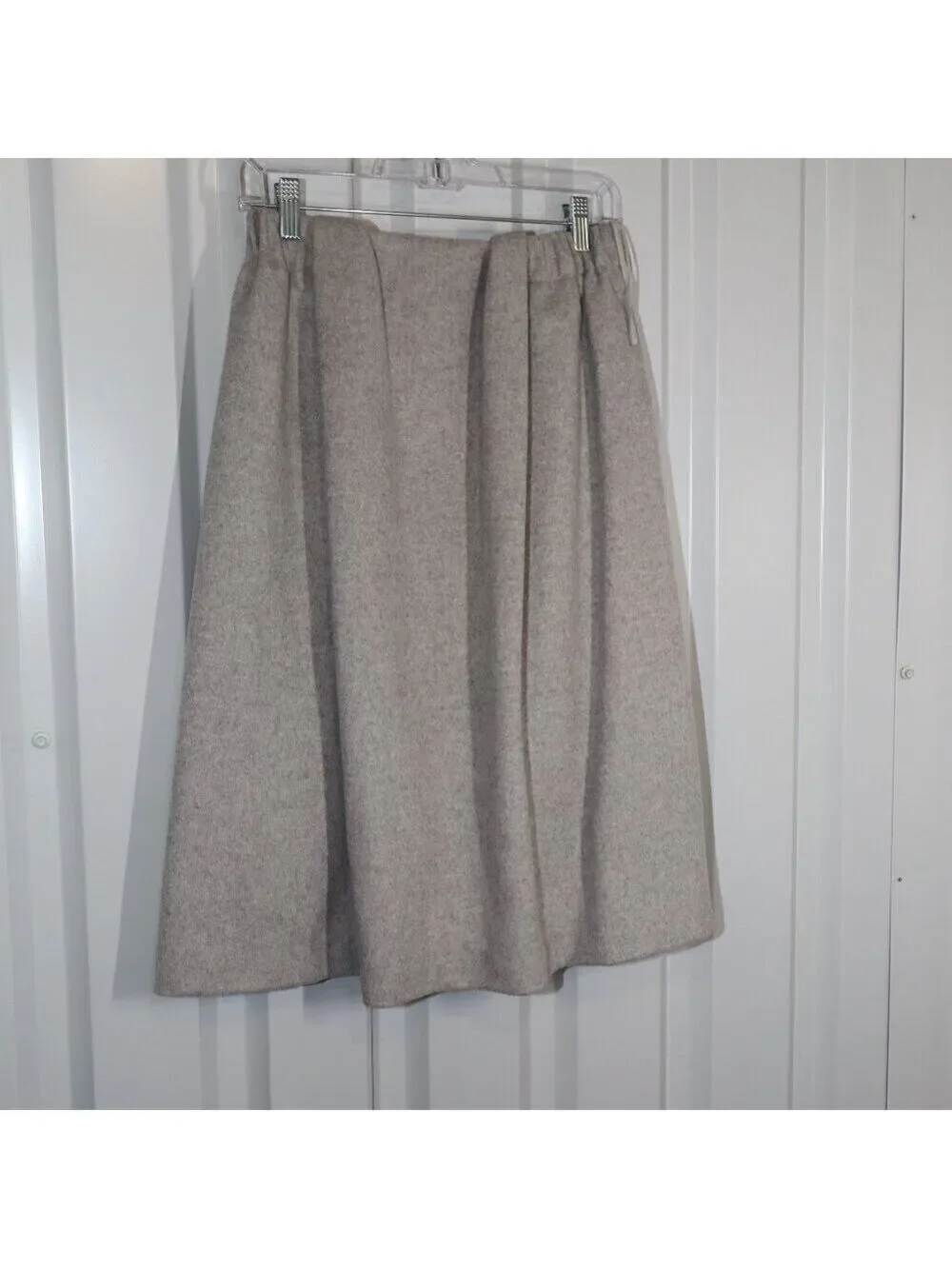Kenta Matsushige Women's Minimalist Wool Gray Skirt A-Line Size EU38 US 6 Japan